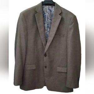 LAUREN Ralph Lauren Mens Brown Multi Houndstooth Blazer Suit Jacket Size 42R